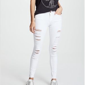 Gently Used Frame Denim Ripped Skinny Jeans